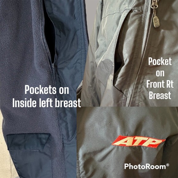 Port Authority Full Zip Fleece Lined Jacket Adult Size Medium Navy Blue - Picture 4 of 4